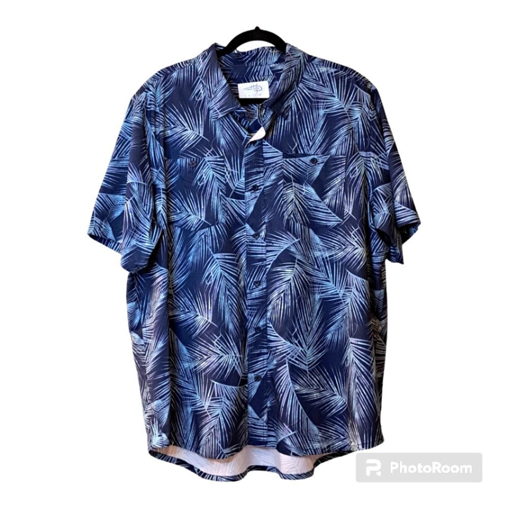 Reel Life Polo Button Down Shirt Comfort Performance Fishing Beach Ultra Soft XL
